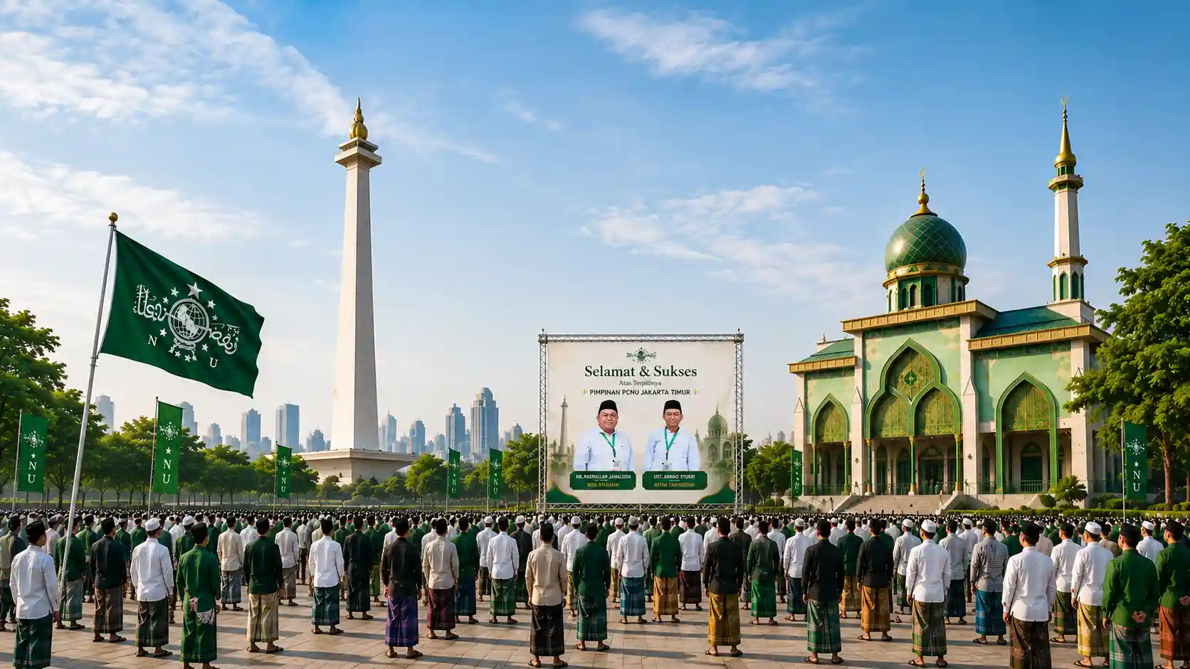 Kebersamaan pengurus dan warga PCNU Pengurus Cabang Kabupaten Bojonegoro